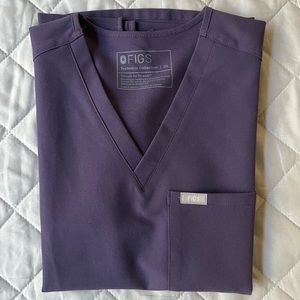 Figs Purple Shadow Scrub Top XS